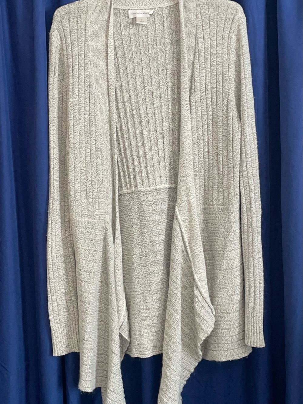 Christopher & Banks Oatmeal Open-front cardigan